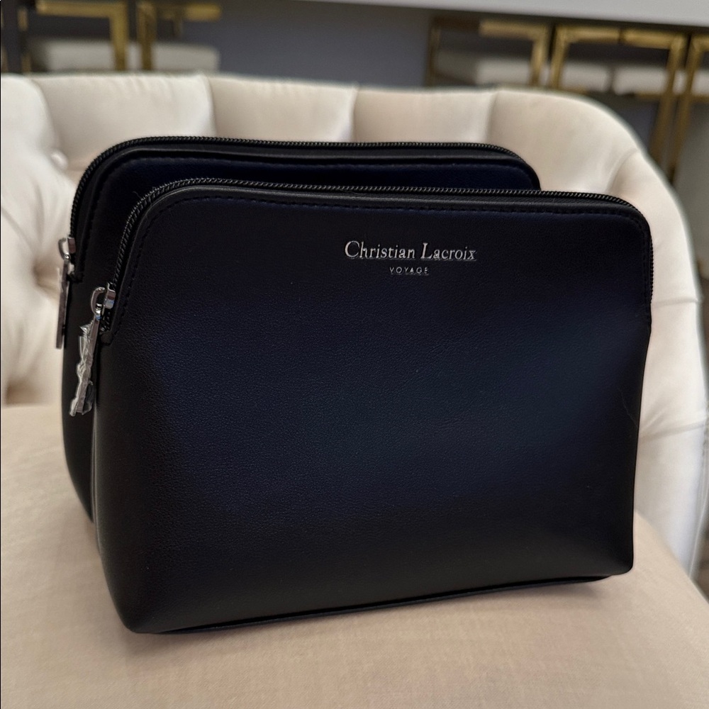 Christian Lacroix Elegant Black Toiletry Bag